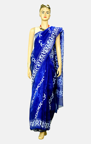  Jashore stitched Moslin Blue color Saree